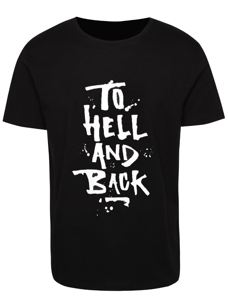 Imagine Tricou negru cu print pentru barbati ZOOT Original To Hell