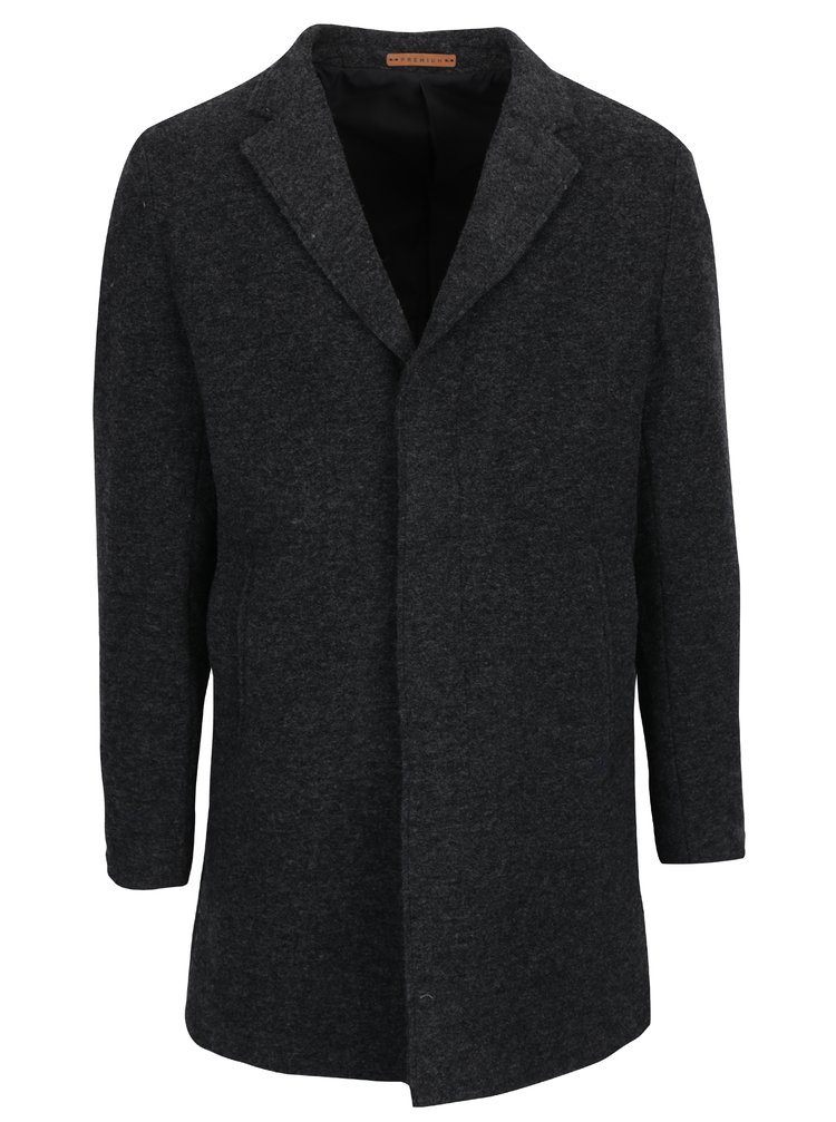 Imagine Palton gri inchis din amestec de lana Jack & Jones Premium Marlow