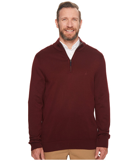 Imagine Nautica Big & Tall 12GG 1/4 Zip Jersey Sweater