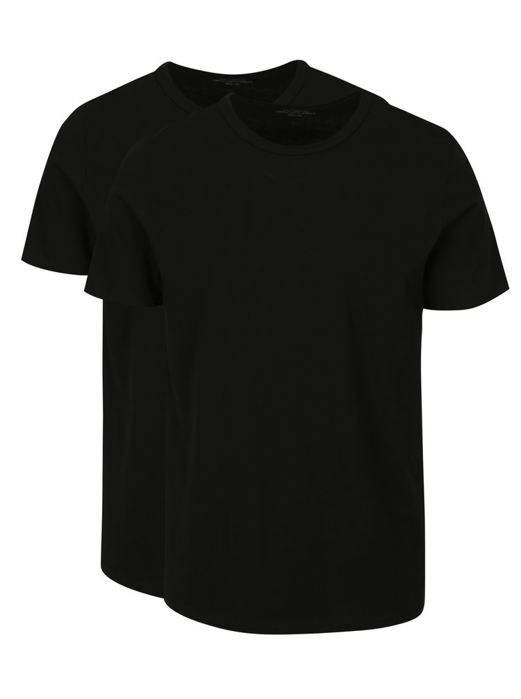 Imagine Set de 2 tricouri basic negre Jack & Jones Basic
