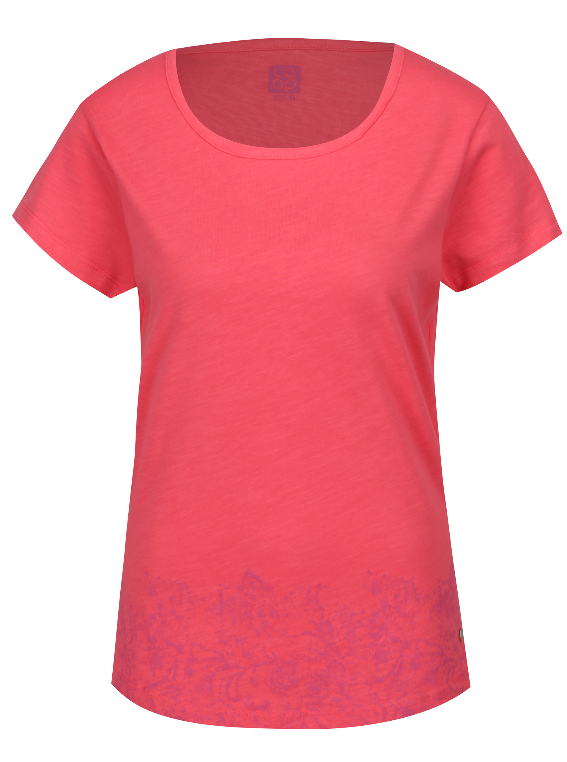 Imagine Tricou roz cu print ornamental pentru femei LOAP Balisey