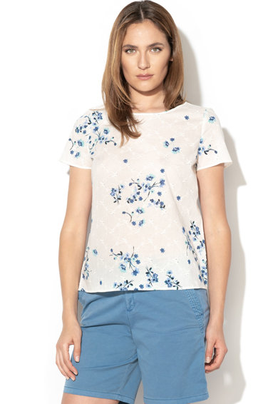 Imagine Bluza din dantela brodata cu model floral