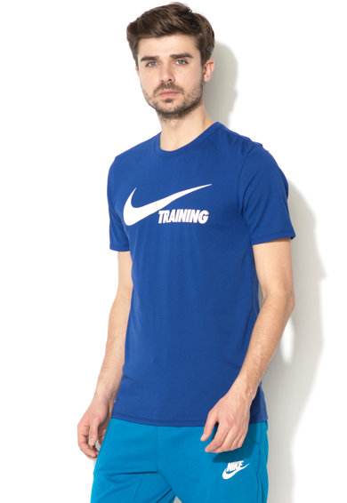 Imagine Tricou athletic cut cu imprimeu logo cauciucat, pentru fitness