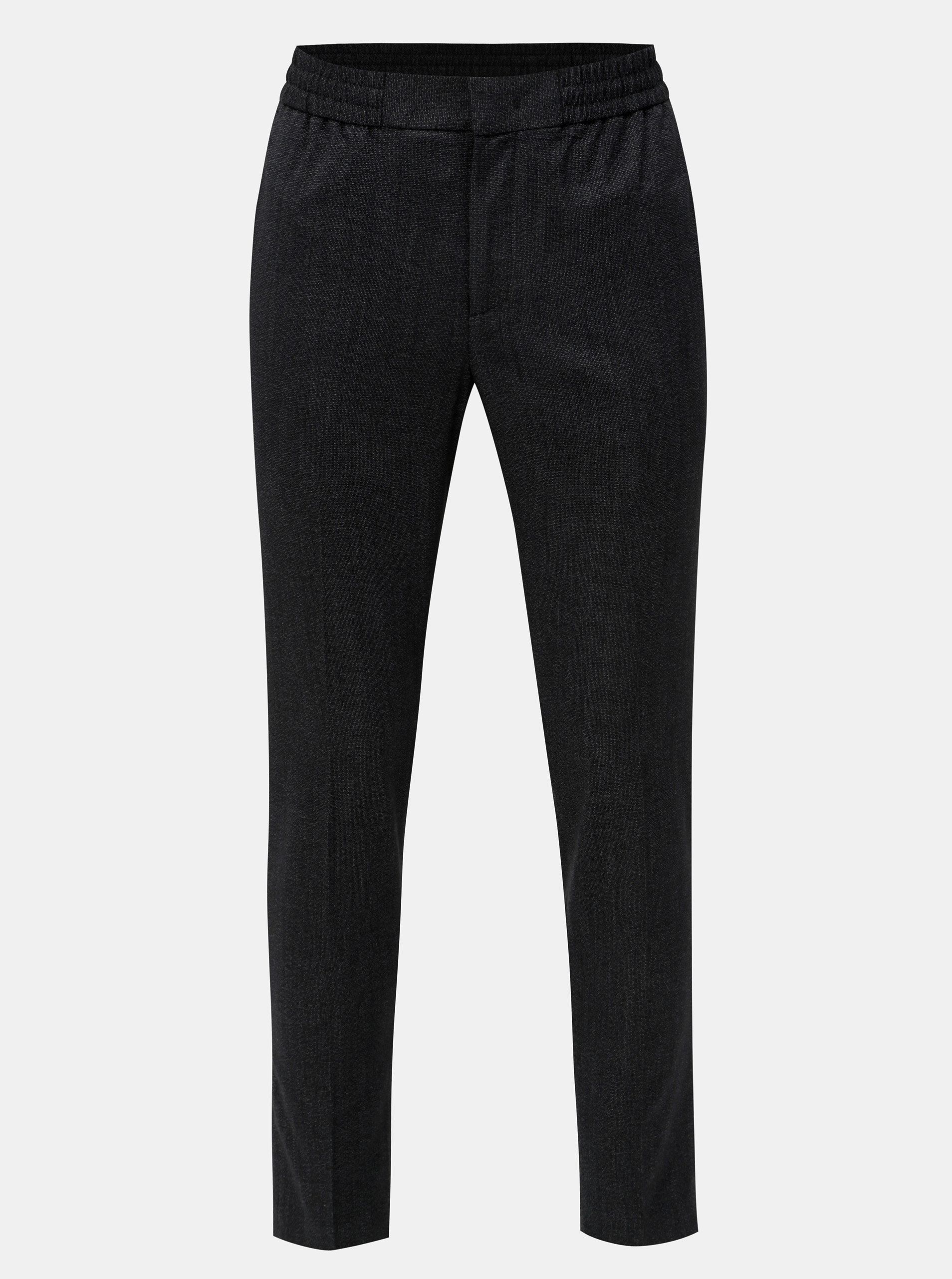 Imagine Pantaloni negri cu talie elastica Selected Homme