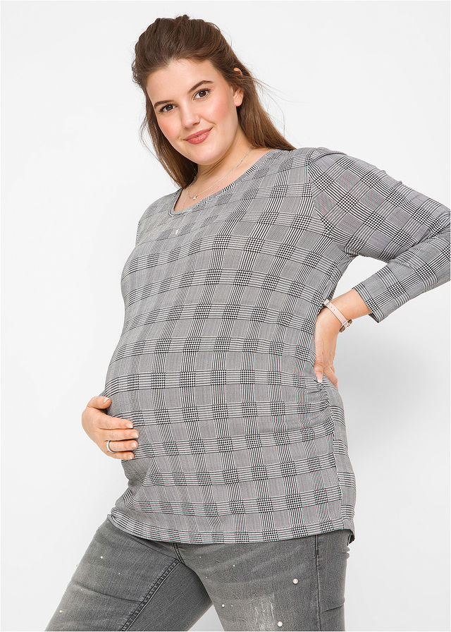 Imagine Bluză gravide cu carouri