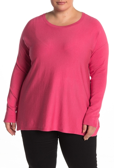 Imagine Eileen Fisher Rib Knit Dolman Sleeve Top Plus Size