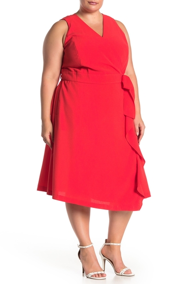 Imagine Rachel Rachel Roy Sleeveless Wrap Midi Dress Plus Size