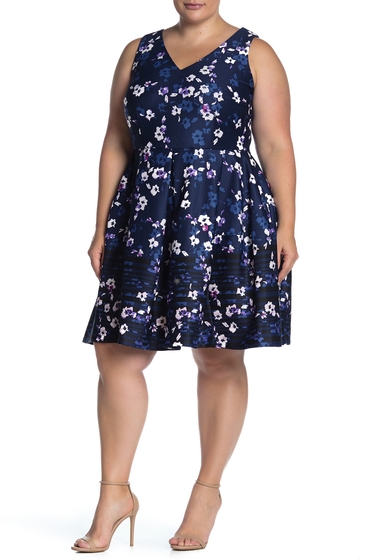 Imagine Taylor Floral Sleeveless Scuba Dress Plus Size
