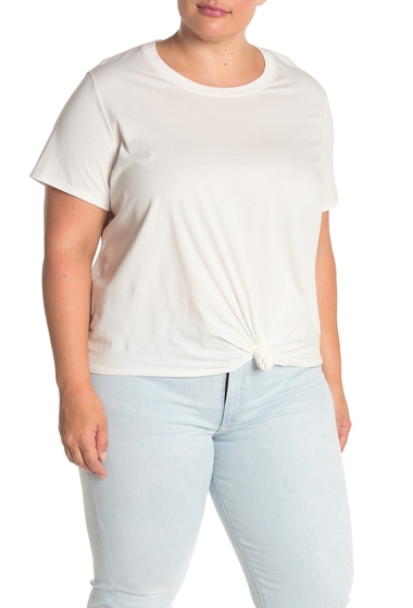 Imagine Madewell Knot Front Tee Regular & Plus Size