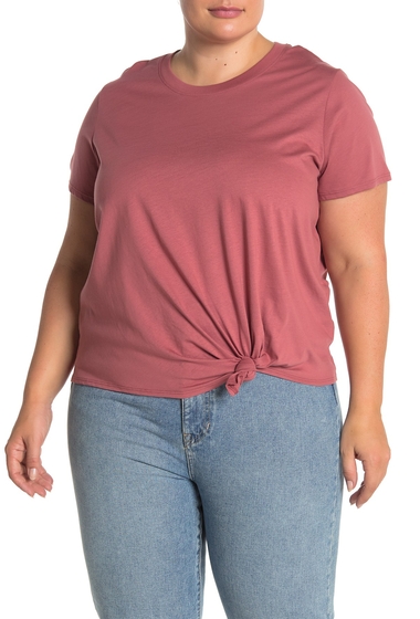 Imagine Madewell Knot Front Tee Regular & Plus Size