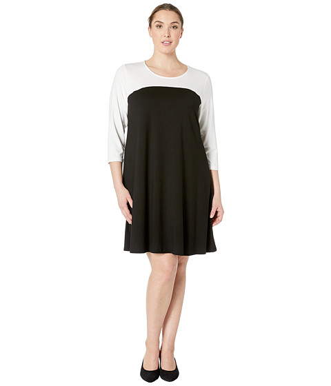 Imagine Karen Kane Plus Size 3/4 Sleeve Color Block Dress