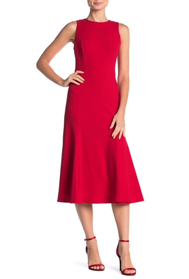Imagine Modern American Designer Sleeveless Midi Side Slit Dress