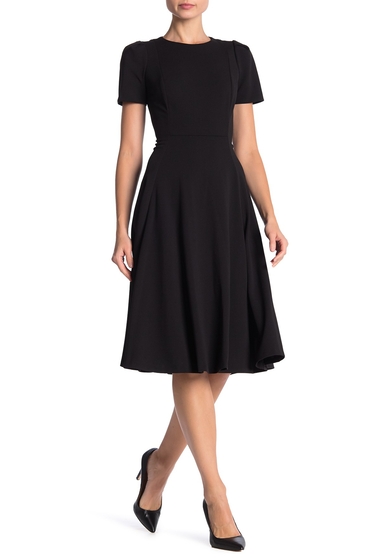 Imagine Modern American Designer Short Sleeve Fit & Flare Midi Dress