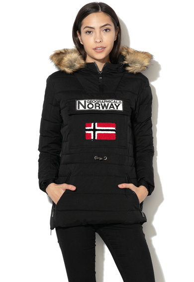 Imagine Geographical Norway Geaca cu garnitura de blana sintetica detasabila, fara inchidere Belinda