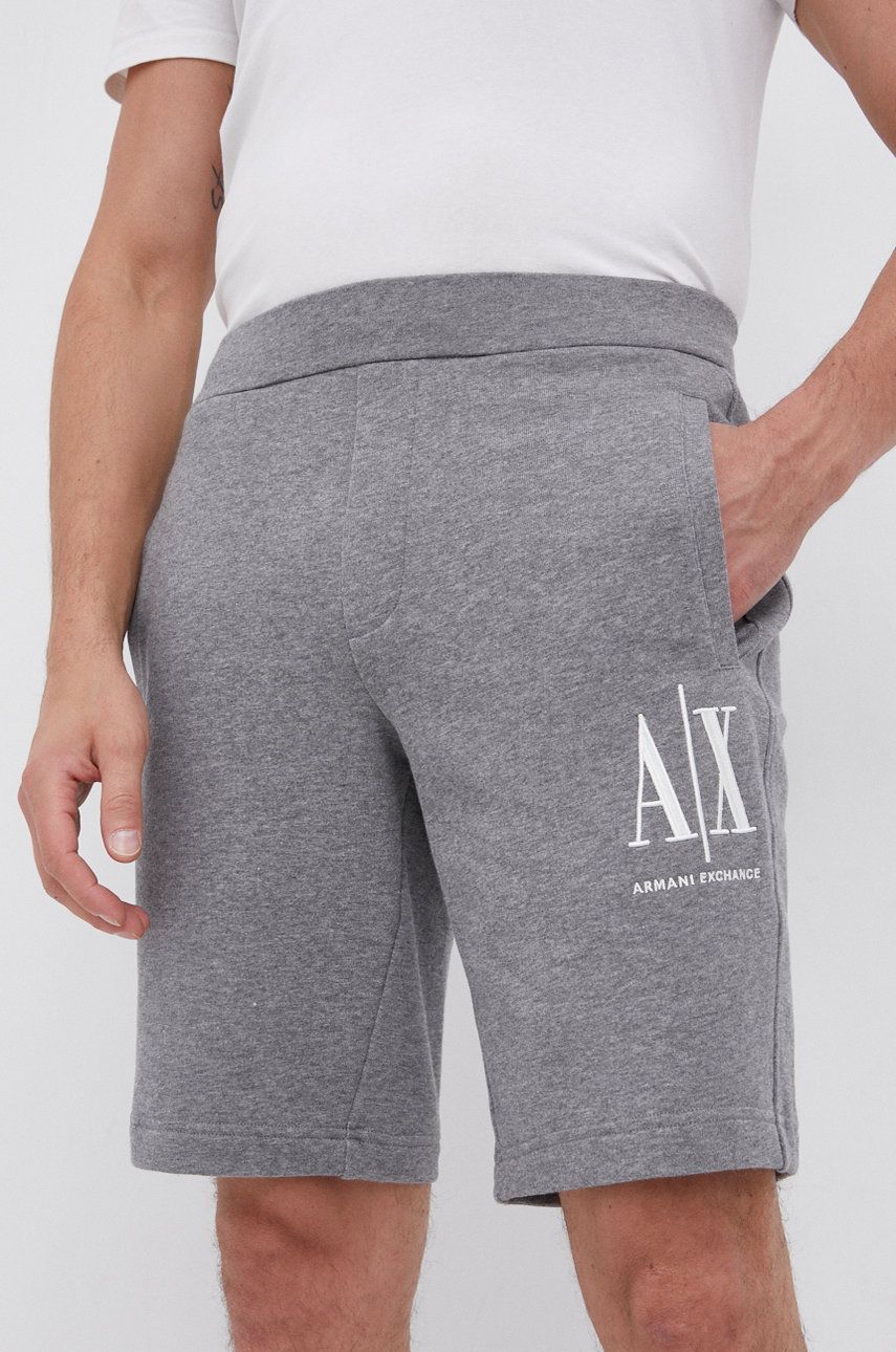 Imagine Armani Exchange Pantaloni scurți bărbați, culoarea gri