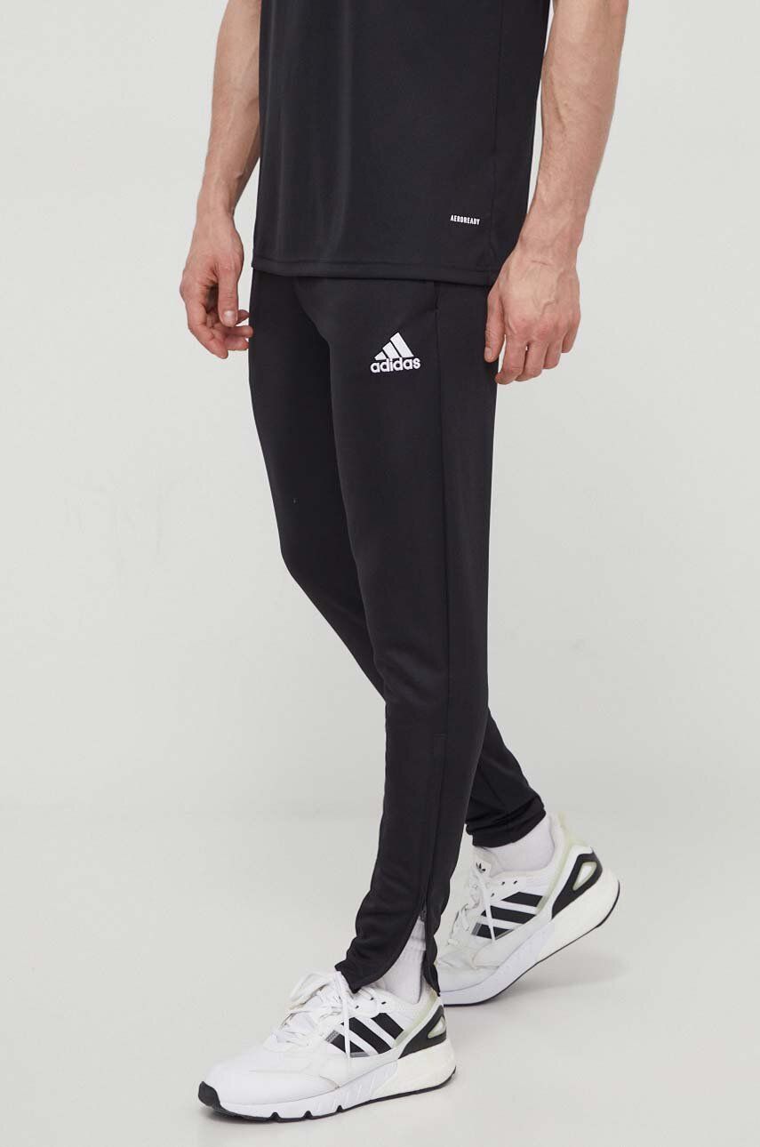 Imagine adidas Performance pantaloni de antrenament Entrada 22 HC0332 bărbați, culoarea negru, mulați HC0332