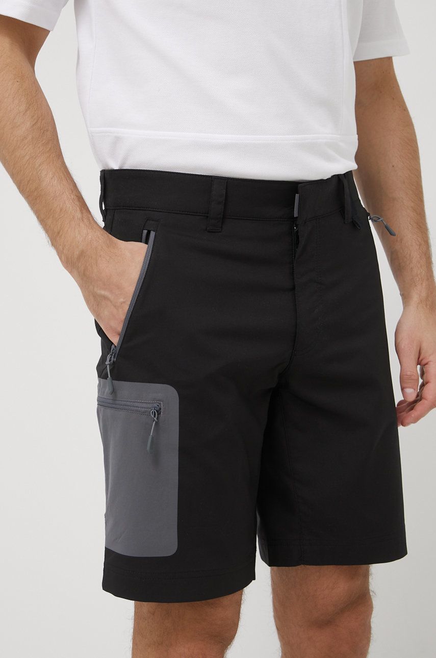 Imagine Jack Wolfskin pantaloni scurți outdoor Active Track barbati, culoarea negru