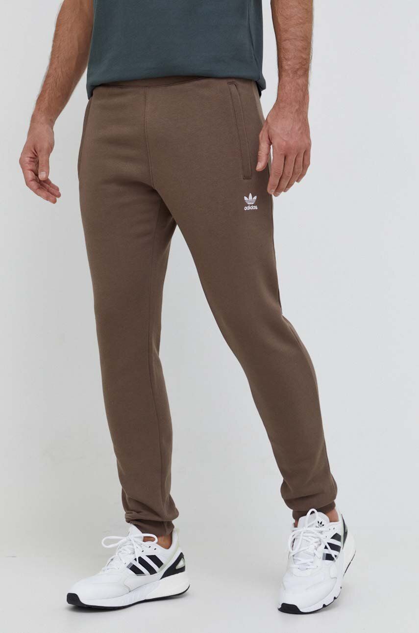 Imagine adidas Originals pantaloni de trening culoarea maro, uni IR7799