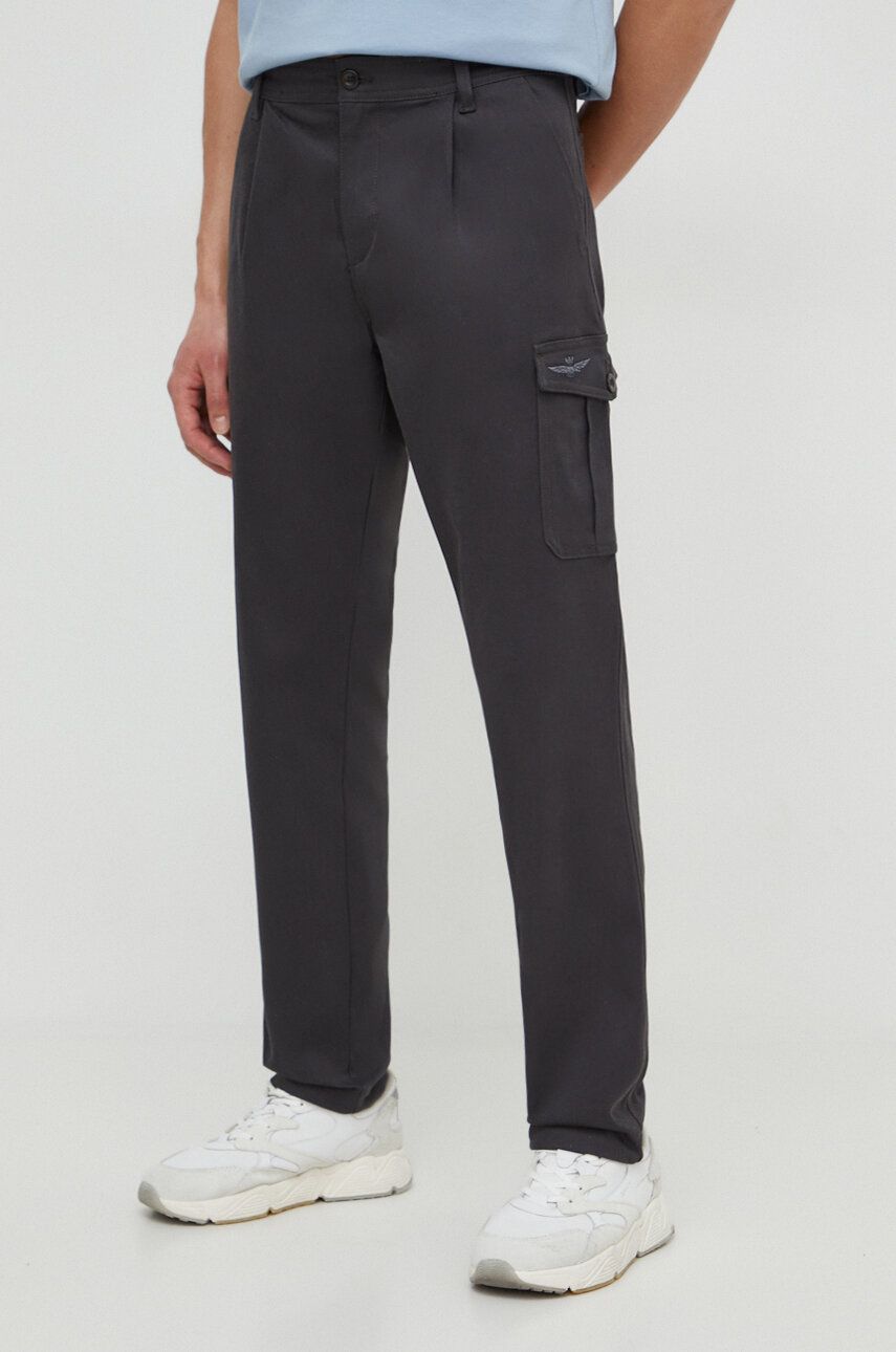 Imagine Aeronautica Militare pantaloni barbati, culoarea gri, drept