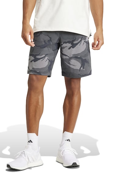Imagine adidas Sportswear Bermude din amestec de bumbac cu model camuflaj Essentials