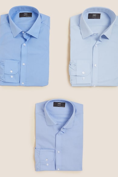 Imagine Marks & Spencer Set de camasi slim fit - 3 piese