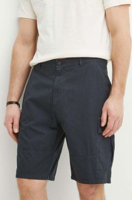 Imagine Barbour pantaloni scurti din bumbac Essentials culoarea albastru marin, MST0023