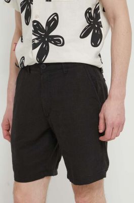 Imagine Solid pantaloni scurti din in culoarea negru