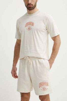 Imagine adidas Originals pantaloni scurti barbati, culoarea bej, IS0189