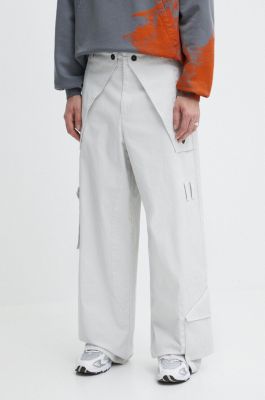 Imagine A-COLD-WALL* pantaloni Overlay Cargo Pant barbati, culoarea gri, cu fason cargo, ACWMB276