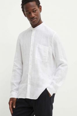 Imagine Marc O'Polo camasa de in culoarea alb, cu guler stand-up, regular, 7325868703287