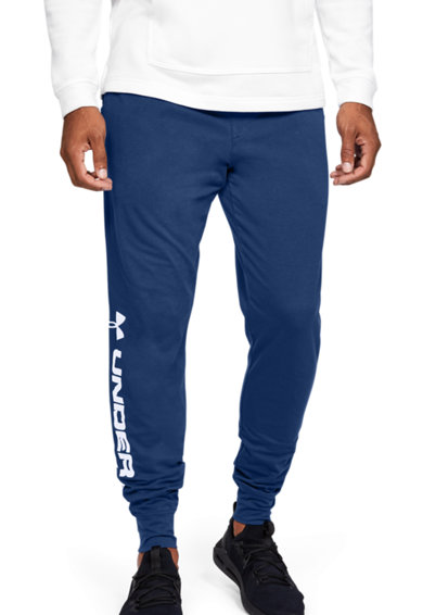 Imagine Pantaloni conici cu imprimeu logo, pentru fitness