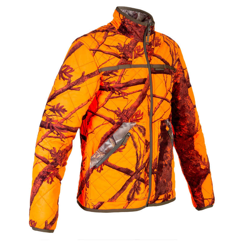Imagine Jachetă Reversibilă camuflaj fluo Bărbați SOLOGNAC