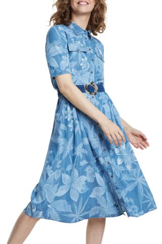 Imagine Desigual rochie albastra tip cămașă Vest Kate