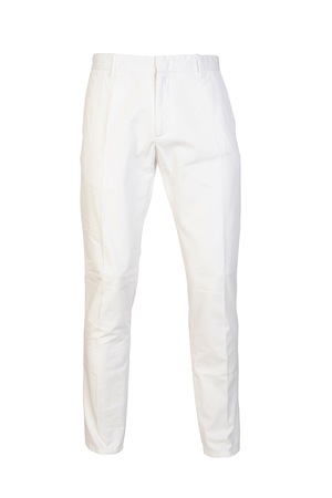 Imagine Pantaloni Stansfield casual albi cu cusatura marime 58