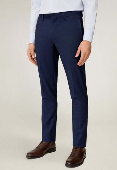 Imagine Pantaloni eleganti slim fit cu model in carouri Paulo