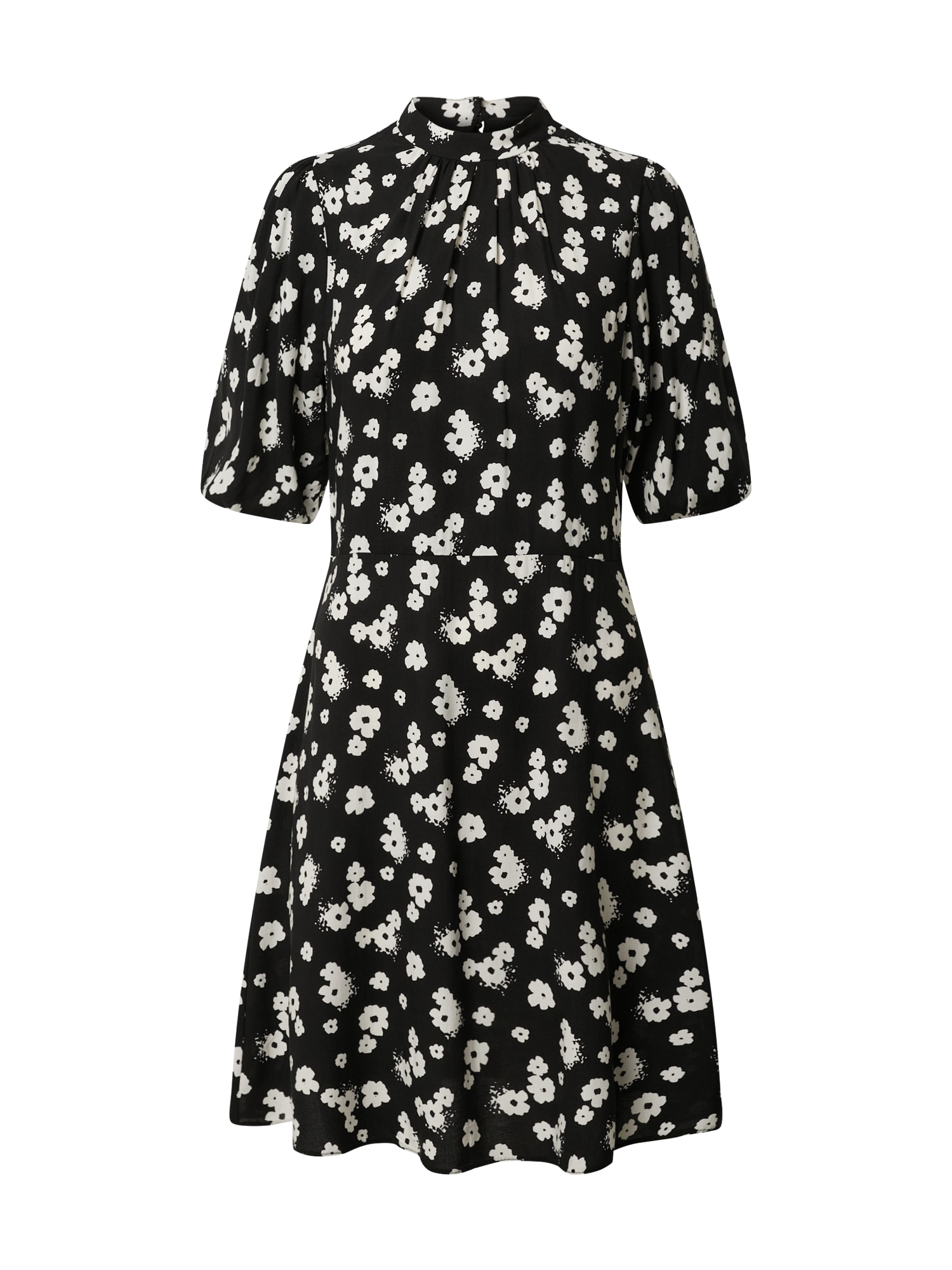 Imagine Dorothy Perkins Rochie tip bluză 'Floral Bubble Sleeve Mini Dress' negru