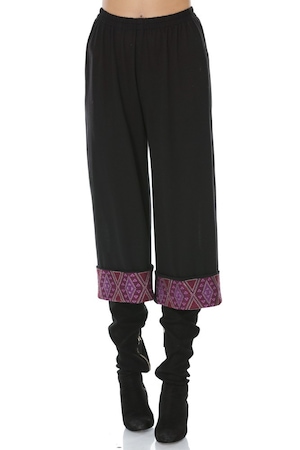 Imagine Pantalon tricotat negru Liza Panait M-16E, 48 EU