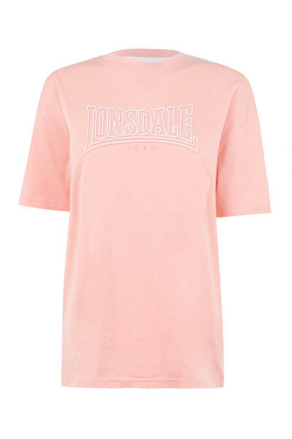 Imagine Lonsdale Long Line Crew T Shirt Ladies