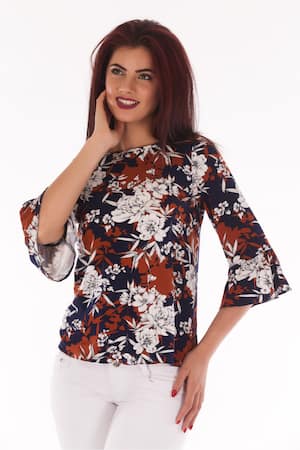 Imagine Bluza cu imprimeu floral, Multicolor, 50 EU, WS056/67-22