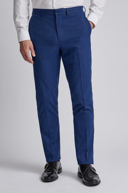 Imagine Burton Menswear London Blue Suit Slim Fit Pants