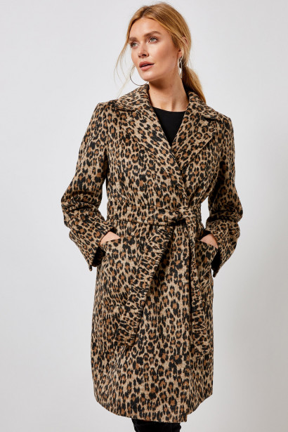 Imagine Dorothy Perkins Leopard-Print Brown Coat
