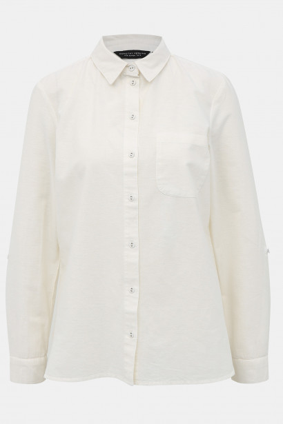 Imagine Cream shirt with flax flax admixture Dorothy Perkins