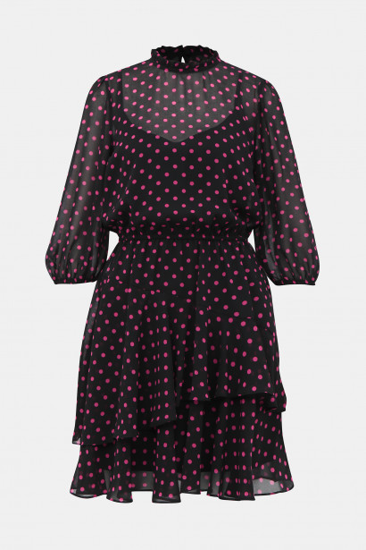Imagine Pink-black dotted dress by Dorothy Perkins