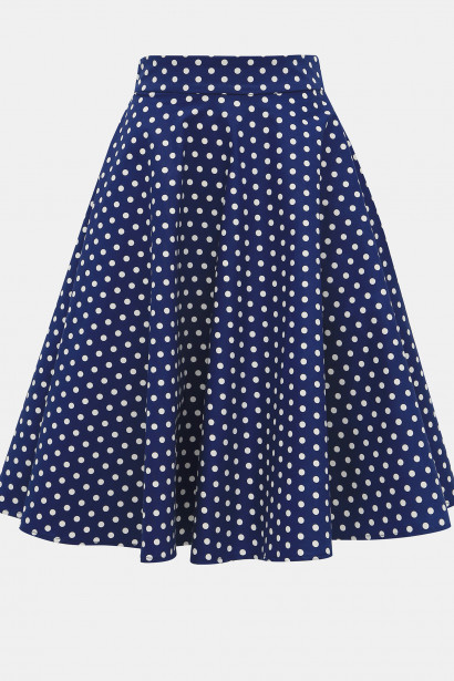 Imagine Dolly & Dotty Shirley Blue Dotted Skirt
