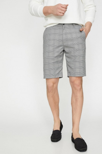 Imagine Koton Men's Gray Normal Waist Pocket Detailed Shorts