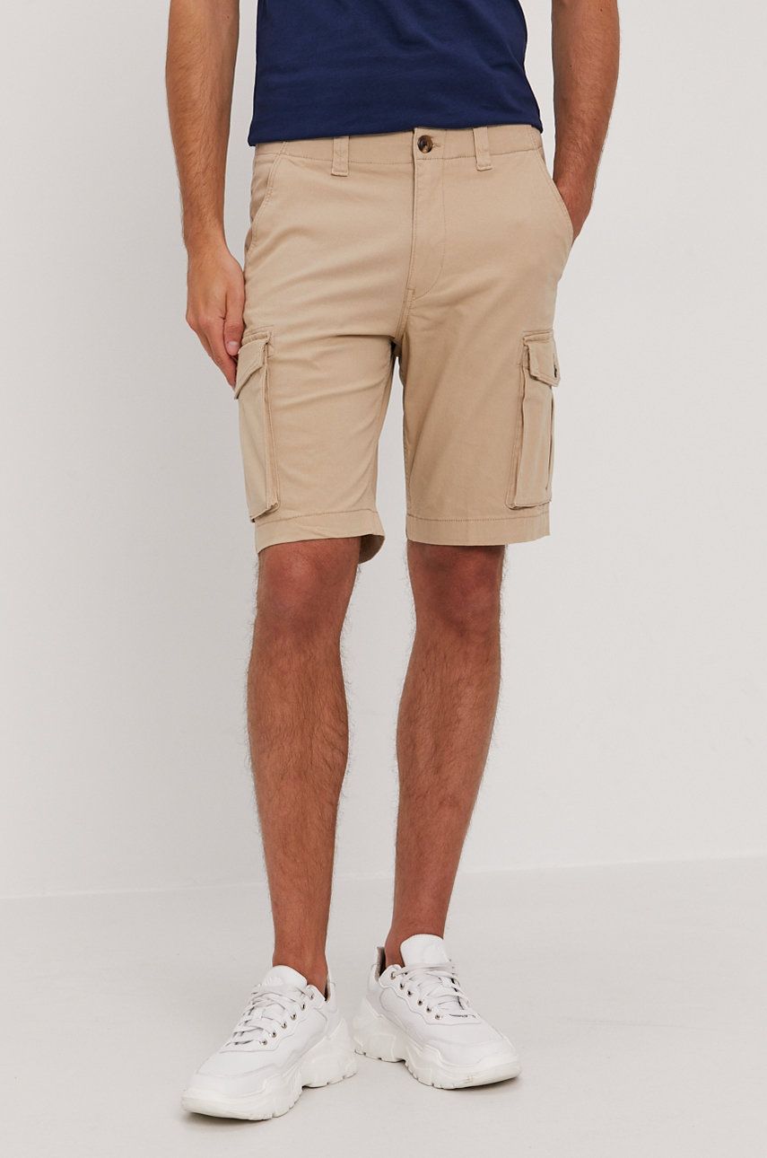 Imagine Selected Homme Pantaloni scurți bărbați, culoarea bej