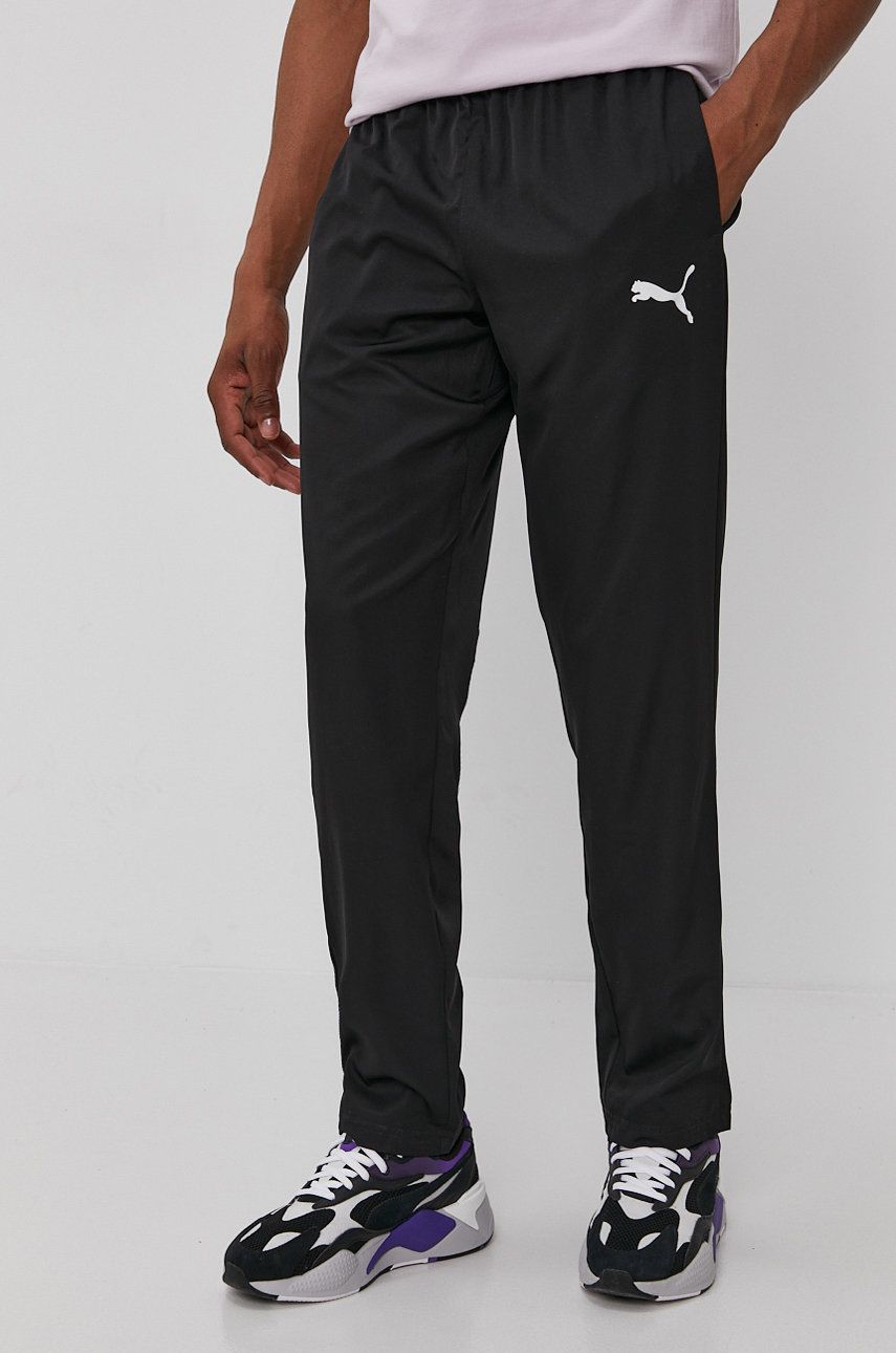 Imagine Puma pantaloni 586732 bărbați, culoarea negru, material uni 586732