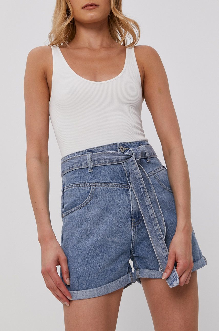 Imagine Haily's Pantaloni scurți jeans femei, material neted, high waist