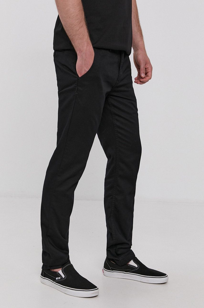 Imagine Vans pantaloni bărbați, culoarea negru, mulat VN0A5FJ7BLK1-Black