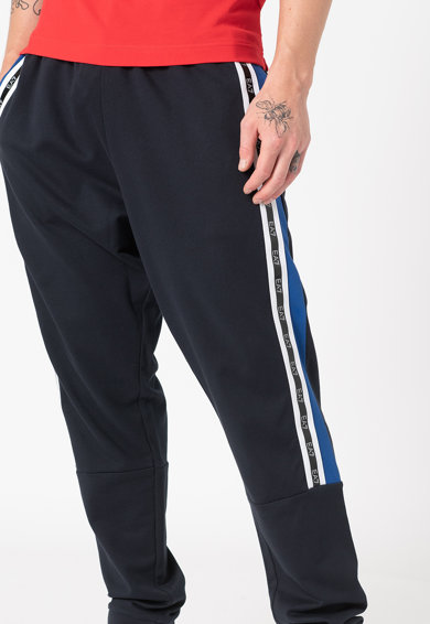 Imagine Pantaloni sport cu benzi laterale cu imprimeu logo